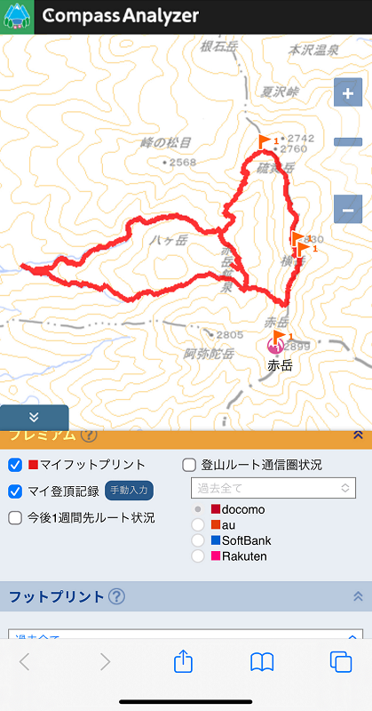 プレミアム　マイ登頂記録